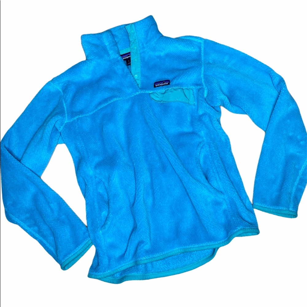 SOLD✨Patagonia Re Tool Aqua Blue Pullover Sweater - Picture 1 of 5